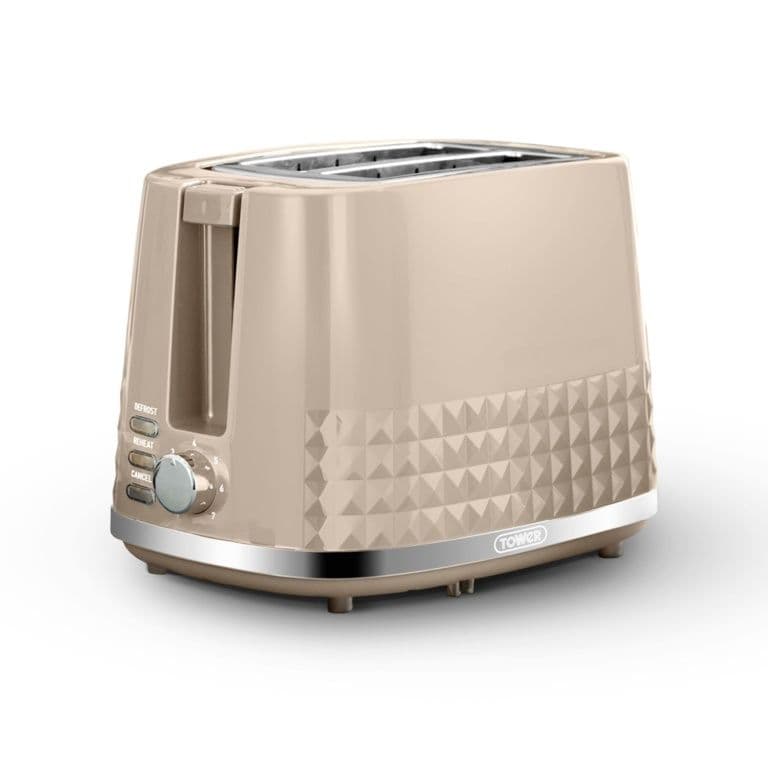 Tower Solataire 2 Slice Toaster - Latte