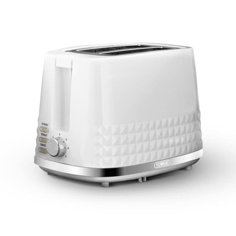 Tower Solataire 2 Slice Toaster - White