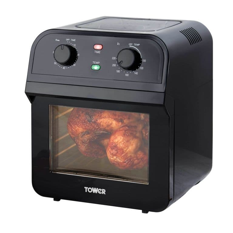 Tower Vortx Manual Black Air Fryer Oven - 12L