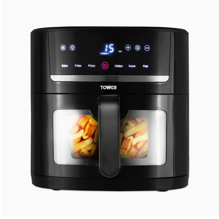 Tower Vortx Spacesaver Black Air Fryer - 6L