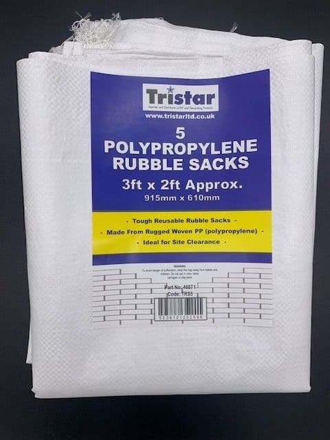 Tristar Woven Rubble Sacks - Pack 5