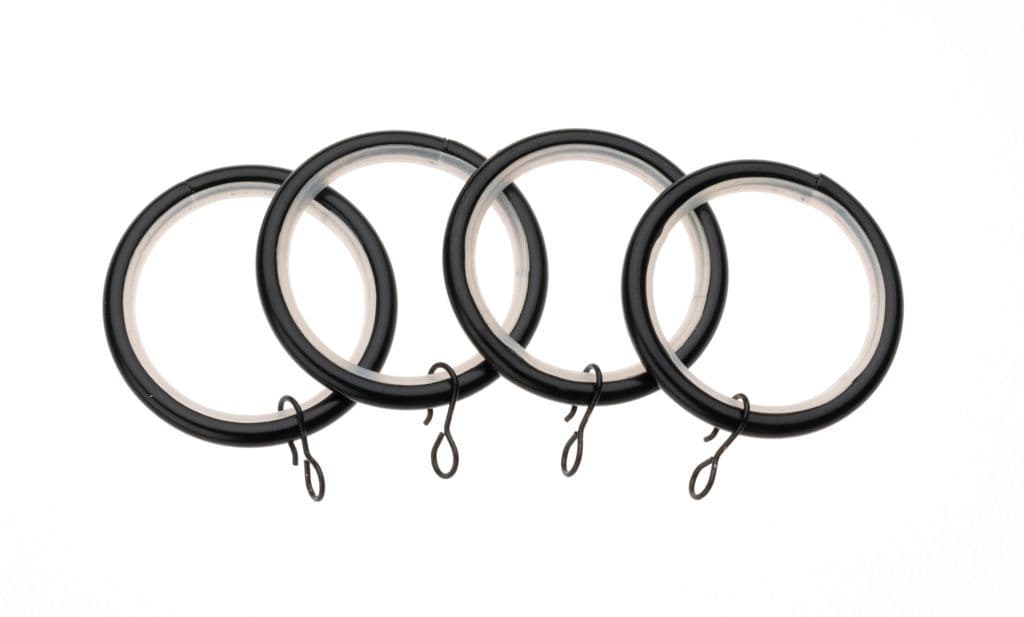 Universal Metal Rings Black 28mm - 4 Pack