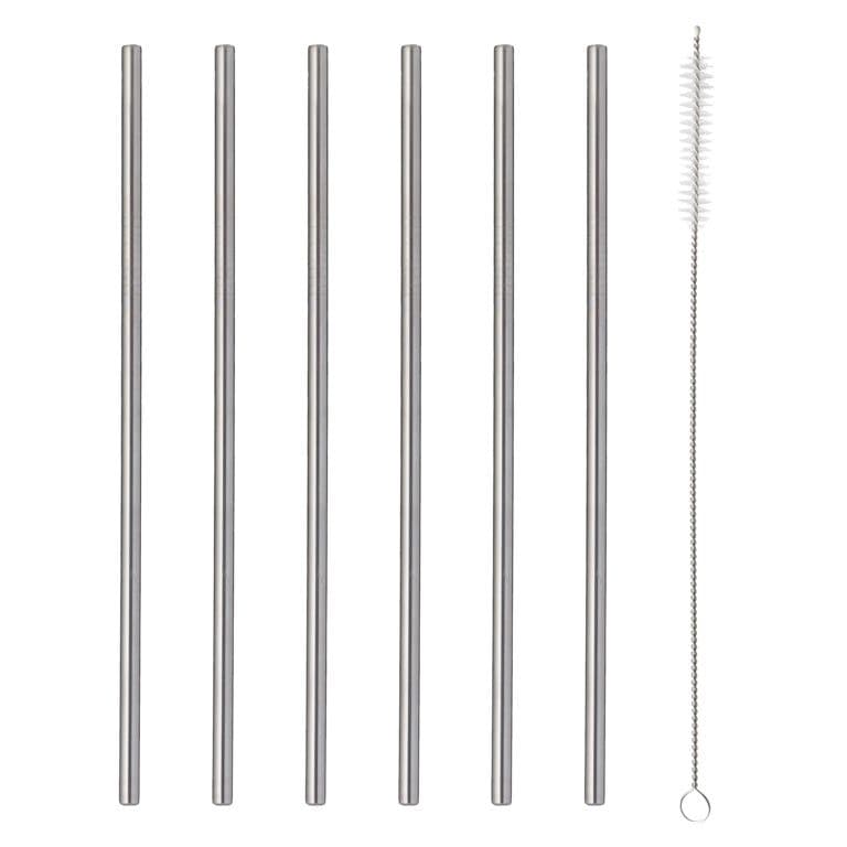 Viners Steel Drinking Straws - 6 Piece