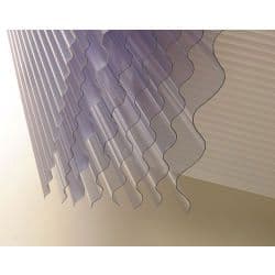 Vistalux Lightweight Clear Corrugated PVC - 3" x 30 x 6ft (1830mm)