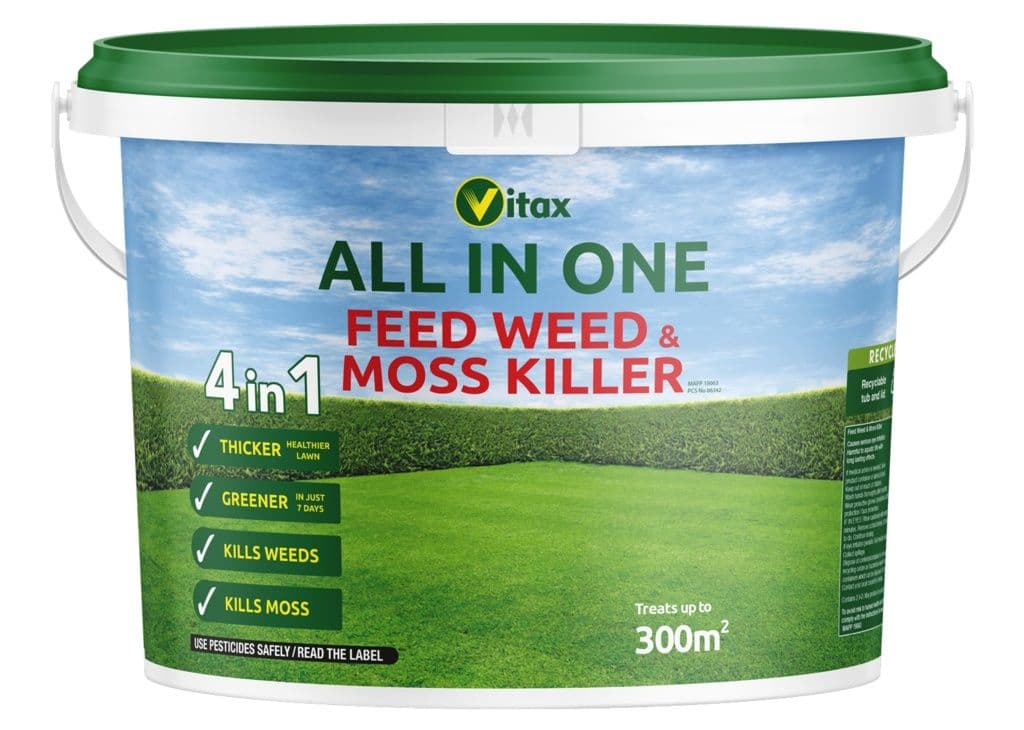 Vitax All In One Feed Weed & Moss Killer - 300sqm Tub