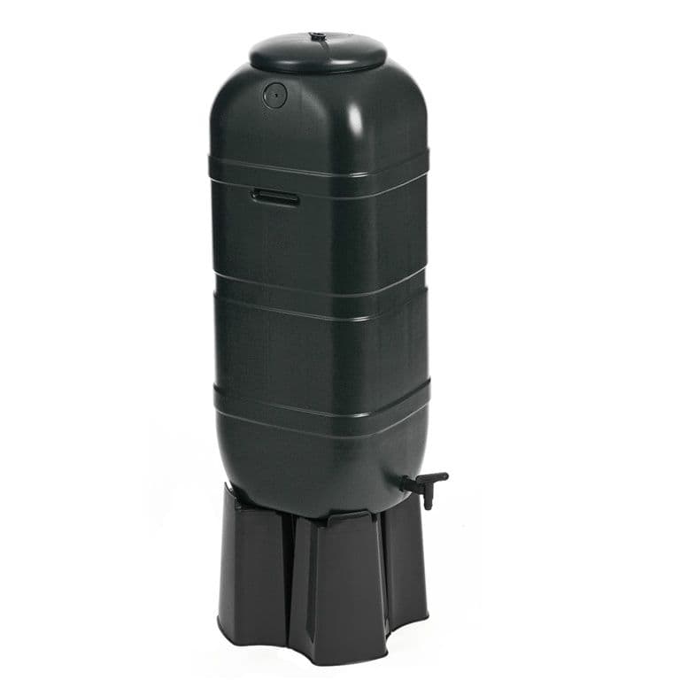 Ward Slim Line Water Butt Set - 100L Black