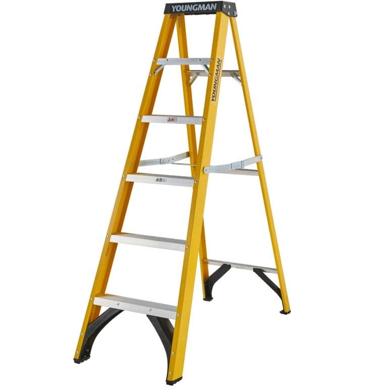 Werner Fibreglass Ladder - 6 Tread