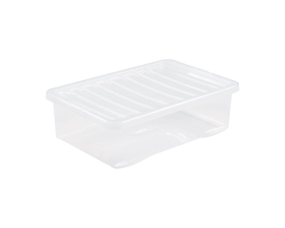 Wham Crystal Clip Lid Underbed Box - 32L Clear