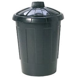 Wham Dustbin With Secure Lid - 80L Black