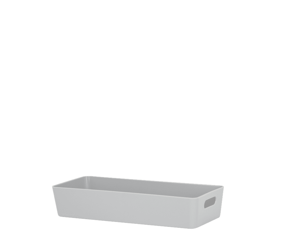 Wham Studio Rectangular Basket 30 x 12.50 x 6cm - Cool Grey