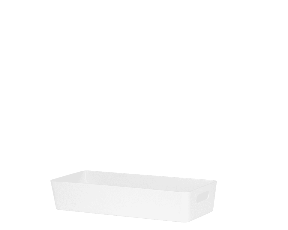 Wham Studio Rectangular Basket 30 x 12.50 x 6cm - Ice White