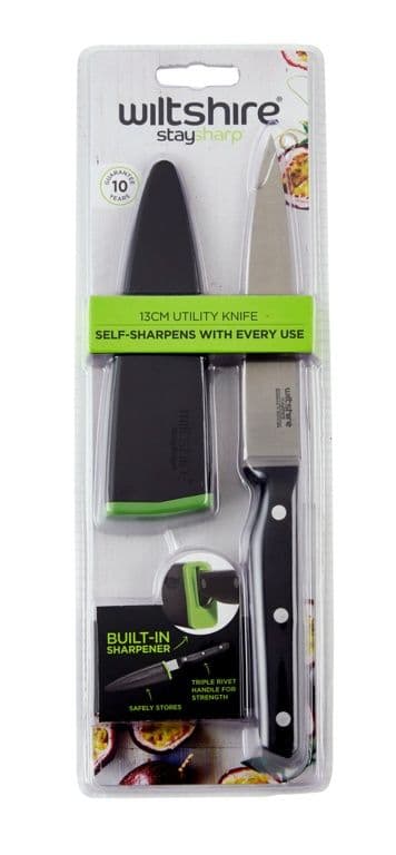 Wiltshire Staysharp Triple Rivet Utility Knife - 13cm