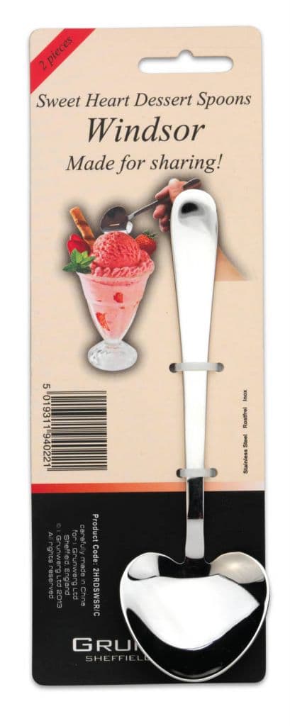 Windsor Heart Shaped Dessert Spoon - Pack 2
