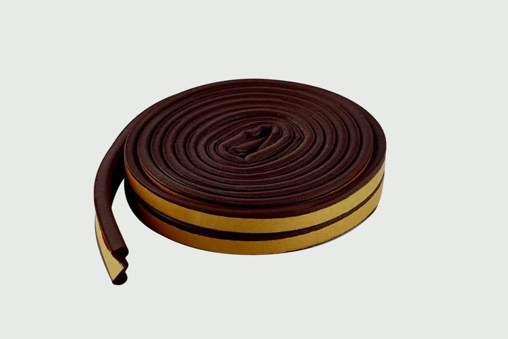 Woodside Epdm P Rubber Strip - 5m Brown