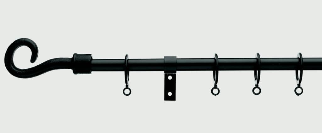 Woodside Extending Pole Crook Finial - Black