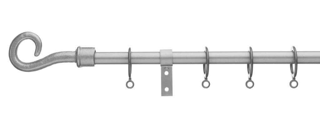 Woodside Extending Pole Crook Finial - Silver