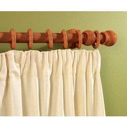 Woodside Walnut Effect Wooden Curtain Pole - 300cm, 28mm diameter