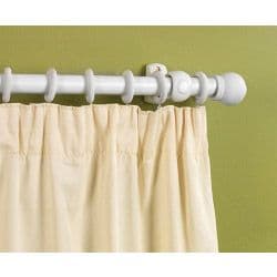 Woodside White Finish Wooden Curtain Pole - 300cm, 28mm diameter