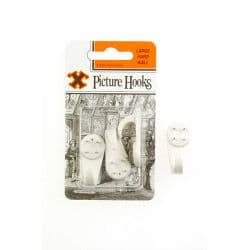 X Hard Wall Picture Hooks - White (Blister Pack) - Large