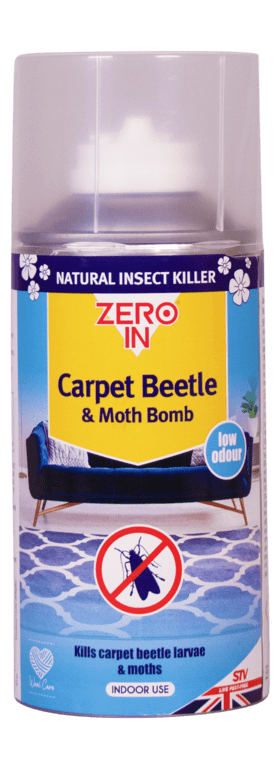 Zero In Carpet Beetle & Moth Bomb - 150ml Aerosol