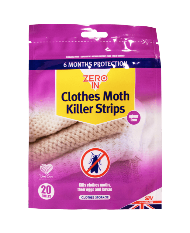 Zero In Moth Killer Strips - 20 Strips