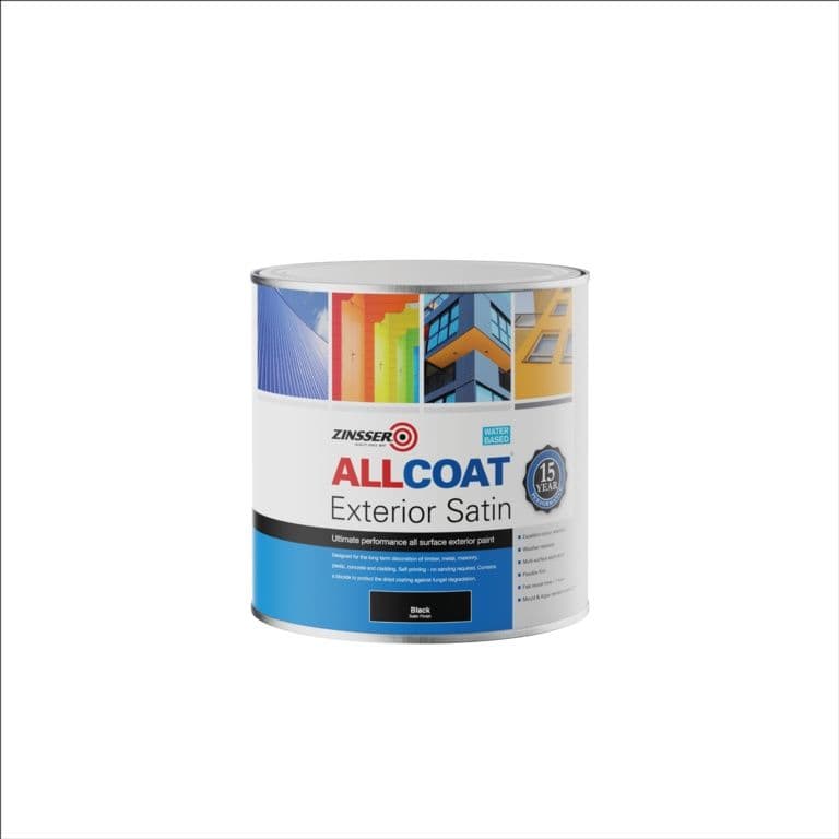 Zinsser Allcoat Exterior Water Based Satin Black - 1L