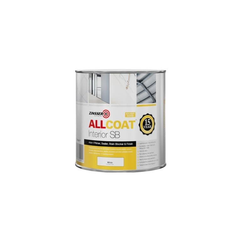 Zinsser Allcoat White Soluble Based Stain Killer - 1L