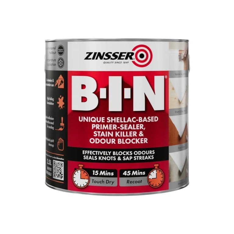 Zinsser B-I-N Primer Sealer Stain Killer - 2.5L