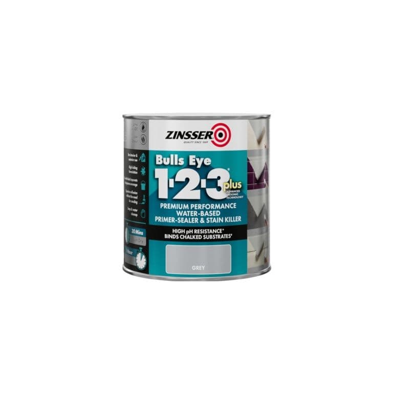 Zinsser Bullseye 1-2-3 Plus Grey Primer - 1L