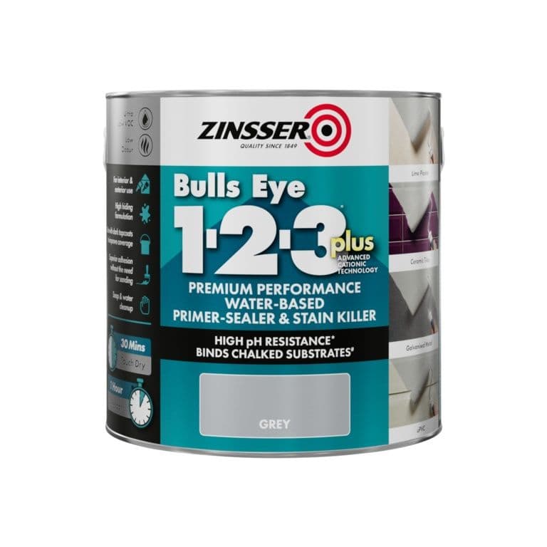 Zinsser Bullseye 1-2-3 Plus Gry Primer - 2.5L