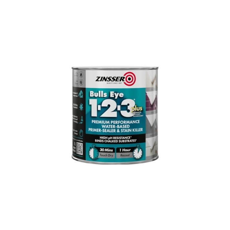 Zinsser Bullseye 1-2-3 Plus Water Based Primer - 1L