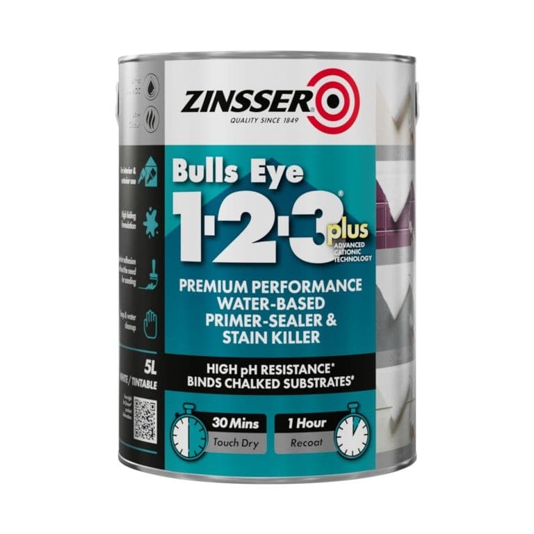 Zinsser Bullseye 1-2-3 Plus Water Based Primer - 5L