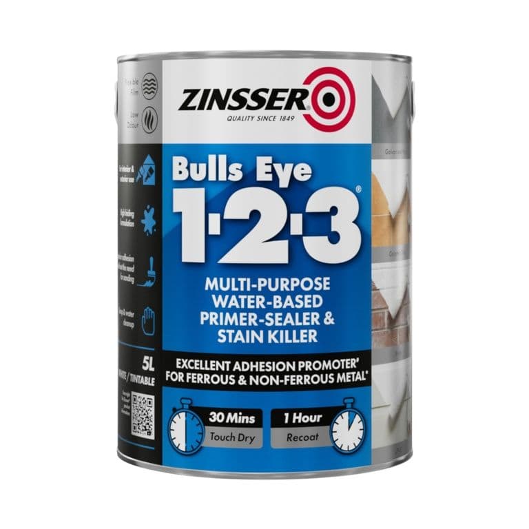 Zinsser Bullseye 1-2-3 Water Based Primer Stain Killer - 5L