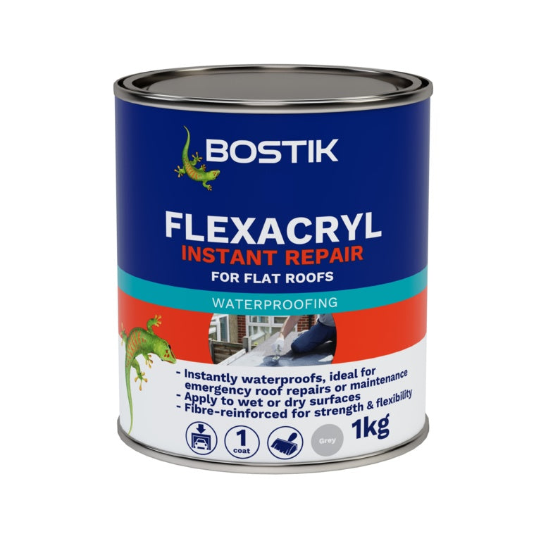 Bostik Flexacryl Instant Waterproof Compound - 1kg Grey