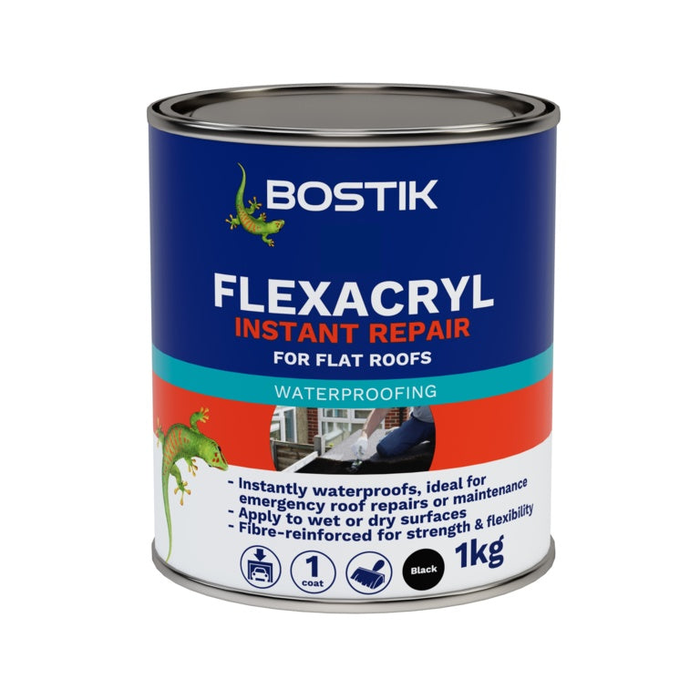 Bostik Flexacryl Instant Waterproof Compound - 1kg Black