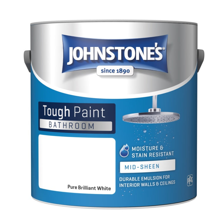 Johnstone's Bathroom Midsheen 2.5L - Brilliant White