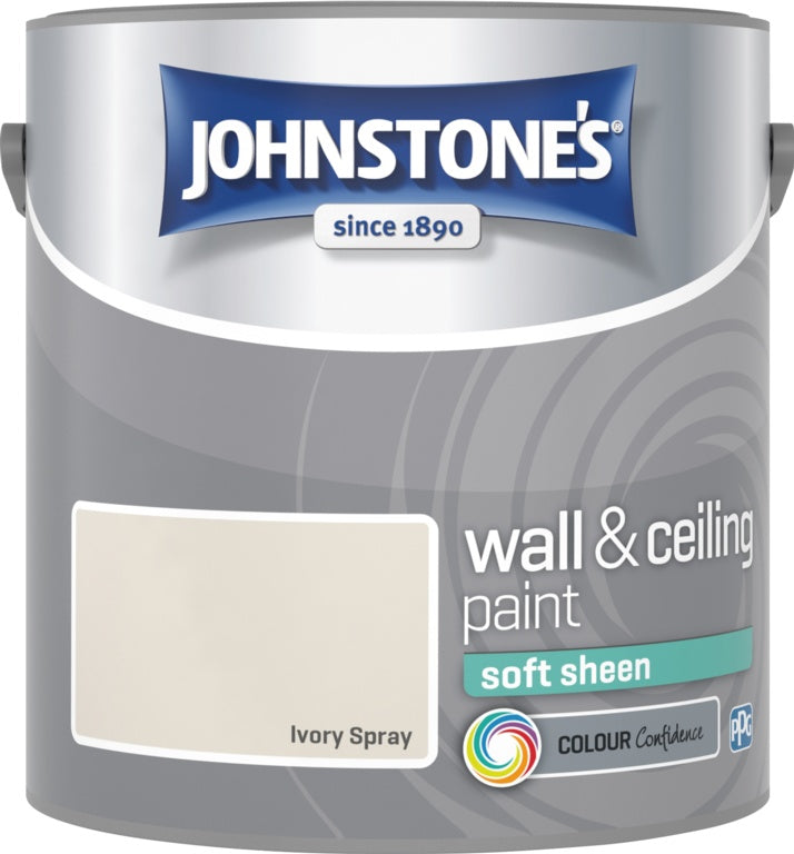 Johnstone's Wall & Ceiling Soft Sheen 2.5L - Ivory Spray