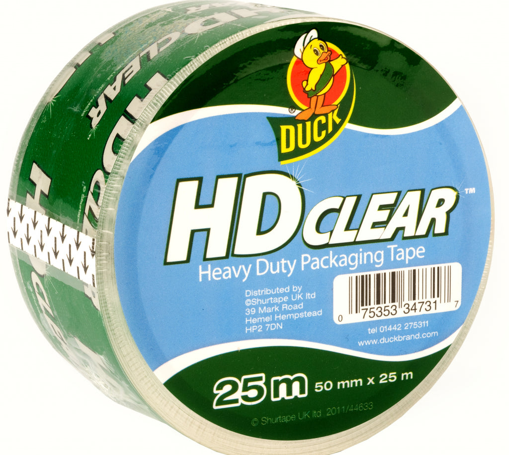 Duck Tape Heavy Duty Clear Packaging Tape - 50mm x 25m