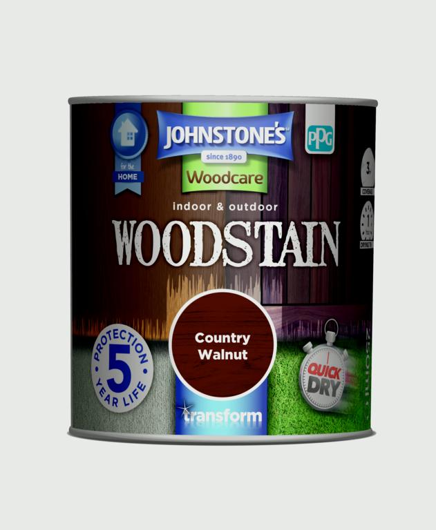 Johnstone's Indoor & Outdoor Woodstain 250ml - Country Walnut