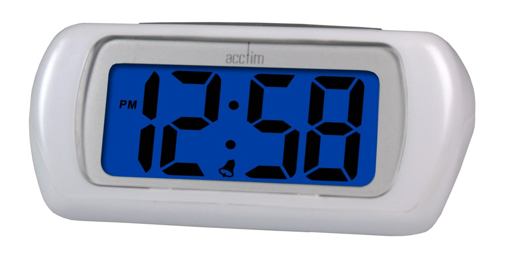Acctim Auric LCD Clock - White
