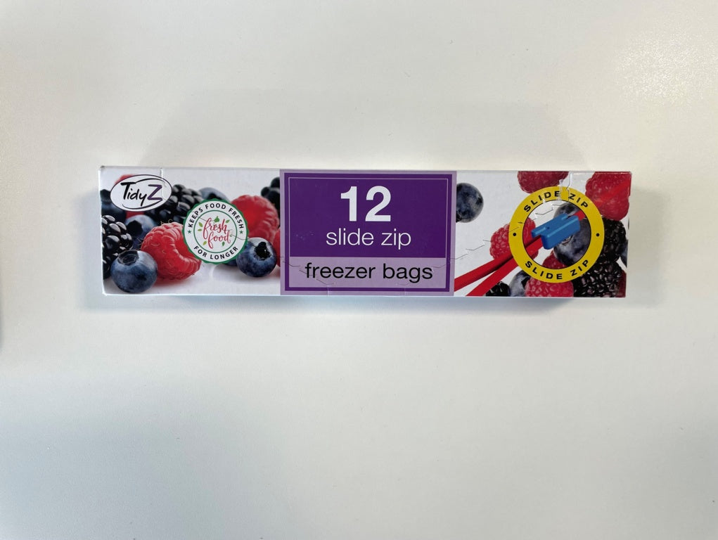 Tidyz Large Resealable Freezer Bags - Roll of 12