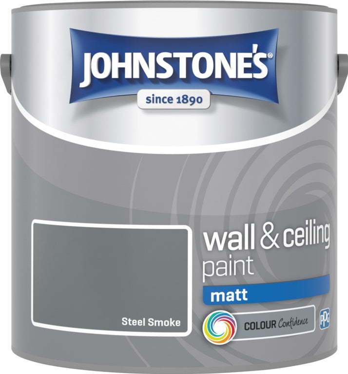 Johnstone's Wall & Ceiling Matt 2.5L - Steel Smoke