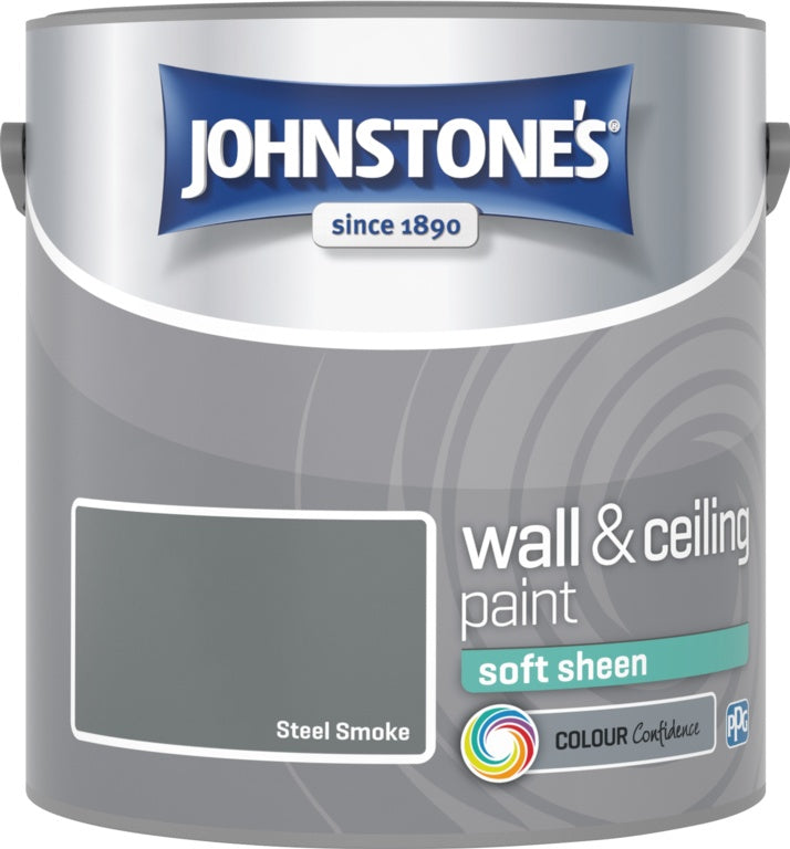 Johnstone's Wall & Ceiling Soft Sheen 2.5L - Steel Smoke