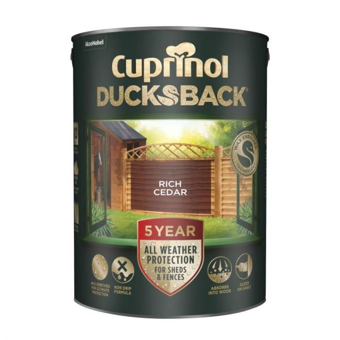 Cuprinol Ducksback 5L - Rich Cedar