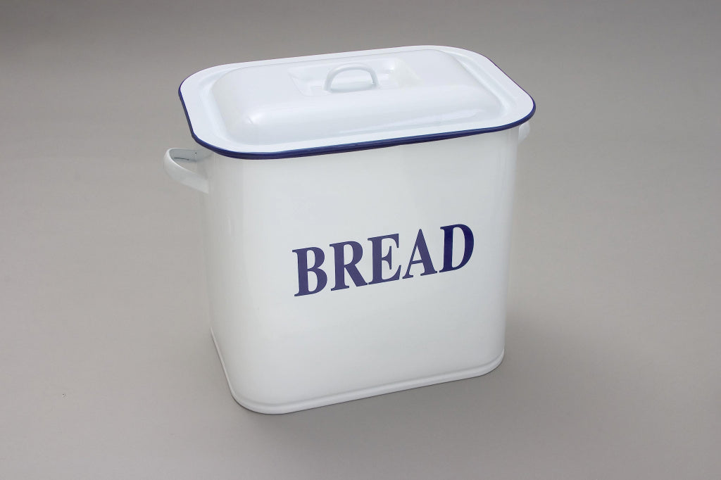 Falcon Oblong Bread Bin - White 34cm