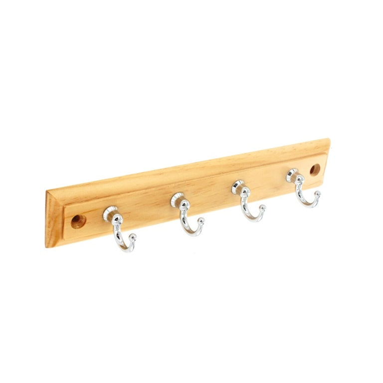 Securit 4 CP Hooks On Plaque - 220mm