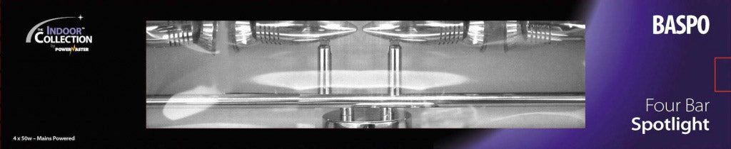 Powermaster Basic 4 Spot Bar - Brushed Chrome