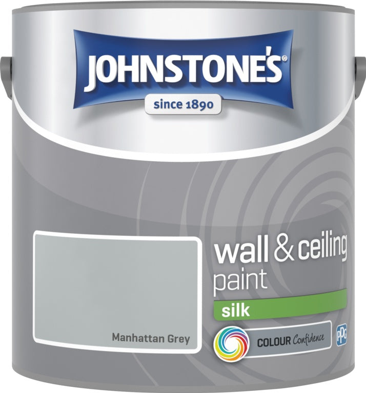 Johnstone's Wall & Ceiling Silk 2.5L - Manhattan Grey