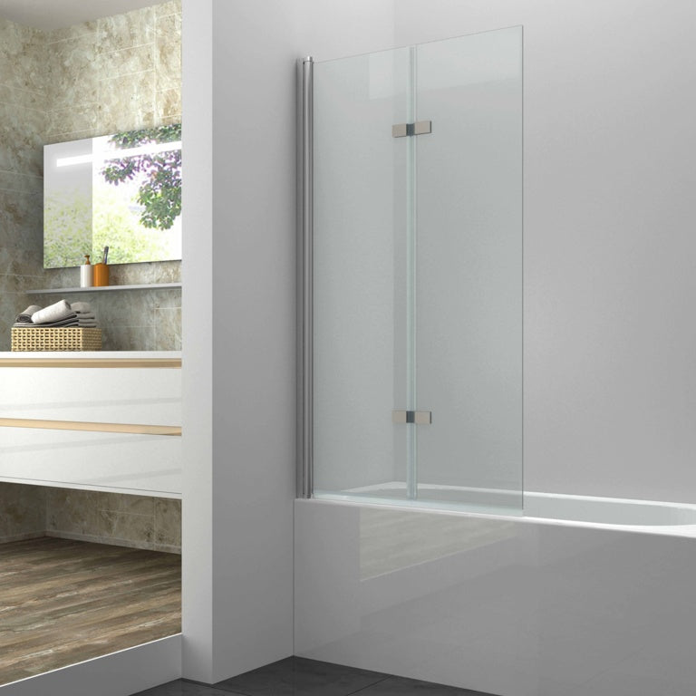 SP Glacier Single Fold Bath Screen - 800mm x 1400mm