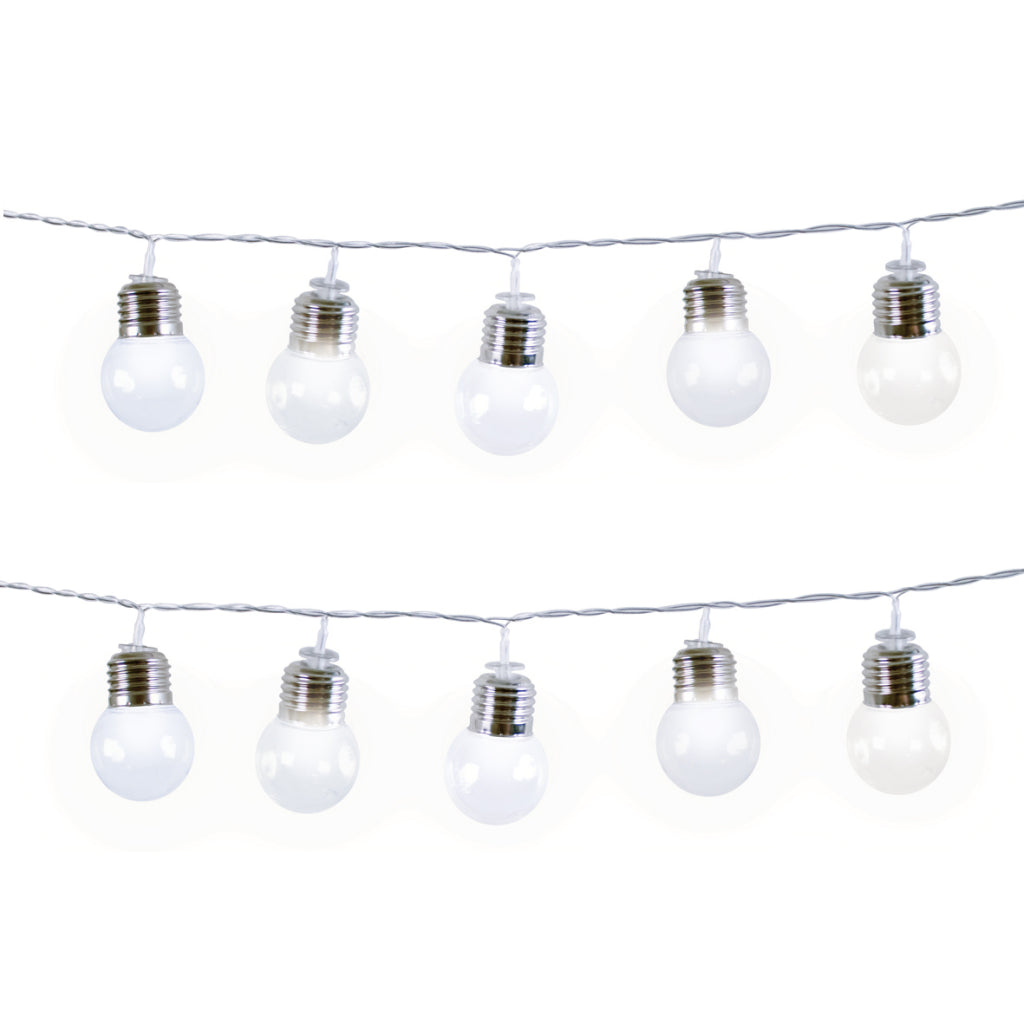 GardenKraft Party Bulb Lights - 50 Bulb Warm White